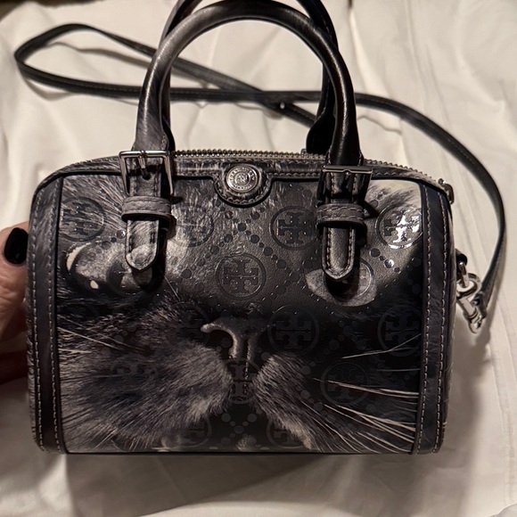 Tory Burch Handbags - Tory Burch Special Edition Black Animal Mini Bag. Like new